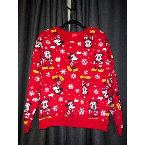 Ugly Christmas Sweater Xmas Sweatshirt Crewneck Size Small Disney Mickey - Picture 1 of 3